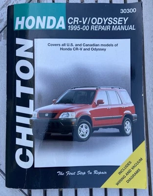 Chilton Honda CR-V Odyssey 1995-00 Repair Manual 30300 Paperback EUC Car Care - Image 1 of 4