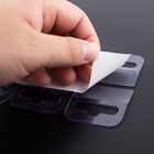 100pcs PVC Slot Hole Adhesive Hang Tabs Tag Merchandise Box Bag Peghooks Disp-cd