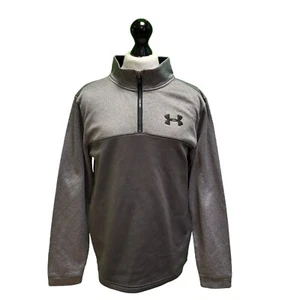 Under Armour Grey 1/4 Zip Pullover Sports Top Uk Boy's L E338 - Picture 1 of 5