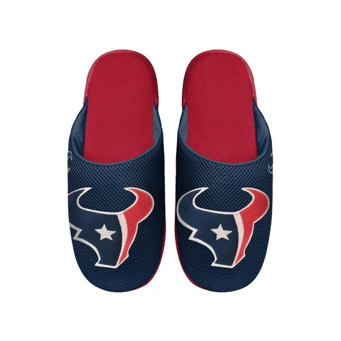 Houston Texans 2022 NFL Men's Big Logo Mesh Slide on Slipper FREE SHIP Cover