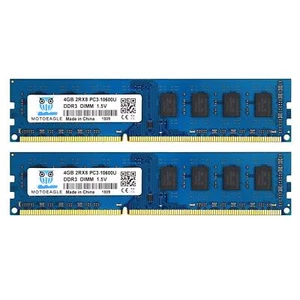 PC3 10600U DDR3-1333 UDIMM 8Go 2x4Go RAM DDR3 1333MHz 4Go 2Rx8 PC3 10600U 240... - Photo 1/6
