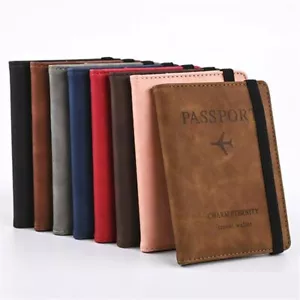 Travel Passport ID Wallet Holder Cover RFID Blocking Card Case Cover Leather UK - Picture 1 of 15