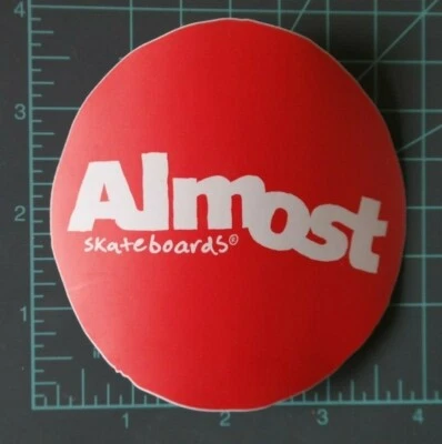 Almost skateboards vintage 90's red dot logo sticker, Real, Superior,Element,NOS - Image 1 of 2