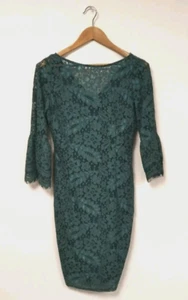 Paper Dolls Sage Green Lace Formal Dress UK Size 10 Event Wedding Occasion Smart - Picture 1 of 13