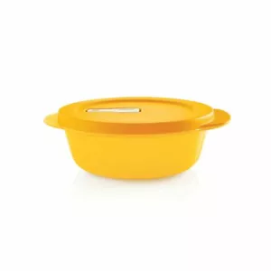 NEW TUPPERWARE crystal wave with yellow seal 3.5 cup round free shipping - Picture 1 of 1