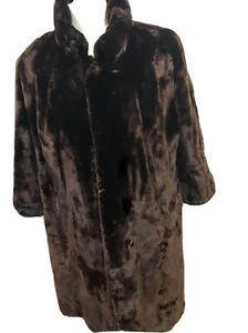 GENUINE SHEARED Vintage FUR COAT FOR MEN Like beaver Sz.XXL (46) n566 - Picture 1 of 5