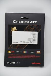 AudioQuest Chocolate 3M 10 fT HDMI HDCP 2.2 4K UHD 18Gbps 2.5% SOLID SILVER #2