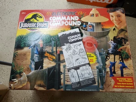 Jurassic Park 1993 Electronic Command Compound Playset REPLACEMENT BOX + MANUAL Cover