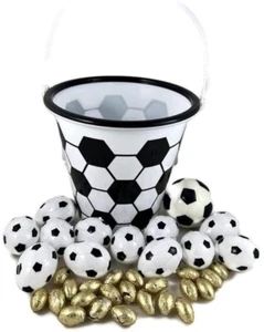 Soccer Easter Basket With 2.5" ball, 12 eggs, chocolate candy to fill eggs - Picture 1 of 3