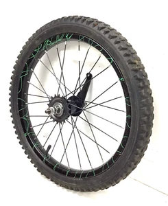 18" Bicycle Rear Black Green Wheel Coaster Brake with 1.95" Tire BMX Bike #M40 - Picture 1 of 3