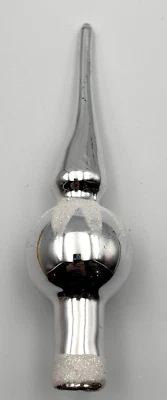 Vidrio con acabado de árbol plateado de colección 5,5" Kurt Adler perfecto para árbol de mesa Foto 1 de 4