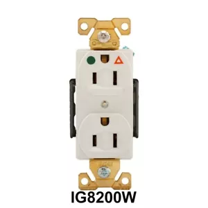 1 pieza - Receptáculo dúplex hospitalario premium aislado EATON IG8200W 15A 125 V 5-15R - Imagen 1 de 4