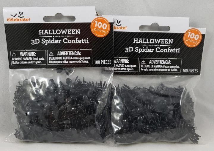 Lote de 2 confeti araña 3D Way To Celebrate Halloween 100 unidades Foto 1 de 3