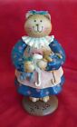 Decorative Resin Momma Cat Holding 3 Country Kittens 6"
