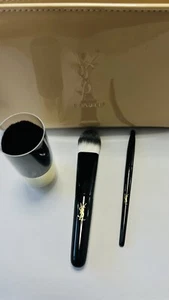 Ysl Beauty Brush Kit--Mini Power mini Foundation brush mini lip brush&makeup bag - Picture 1 of 5