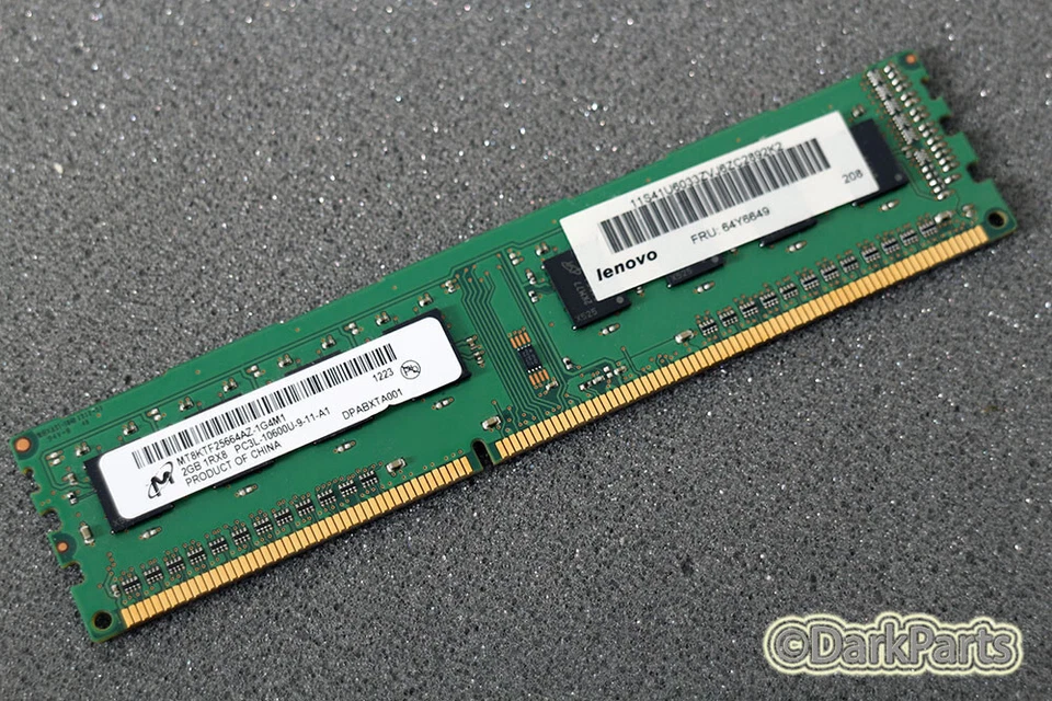 Micron MT8KTF25664AZ-1G4M1 PC3L-10600U-9-11-A1 2GB Low Voltage Memory RAM - Immagine 1 di 1