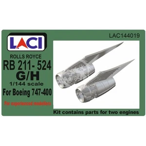 Silnik Rolls-Royce RB211-524 G/H (2x ) Boeing 747-400 Laci LAC144019 skala 1/144 - Afbeelding 1 van 1
