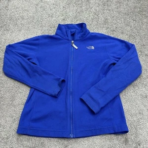 The North Face Osito Fleece Jacket Girl Large Royal Blue Full Zip Outdoor School - Picture 1 of 12