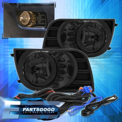 For 08-17 Toyota Sequoia Smoke Driving Fog Lights Lamps LH & RH + Wiring Harness - Изображение 1 из 4