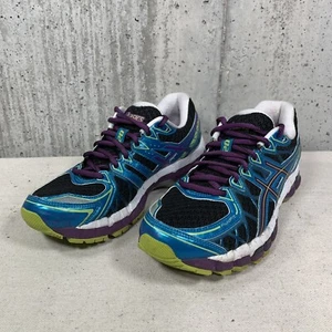 Asics Gel Kayano 20 Women's Size 6.5 Athletic Running Shoes Black Blue T3N7N - Picture 1 of 10