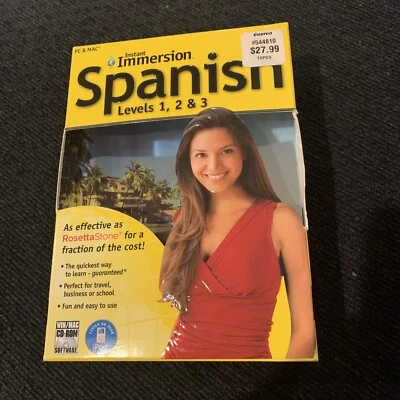Instant Immersion: Levels 1, 2 & 3 Learn Spanish 9 Disc Pc And Mac Compatible. - Image 1 of 3