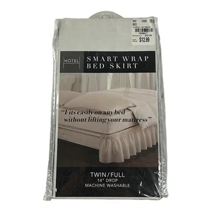 Hotel Smart Wrap Bed Skirt Twin/Full 14” Drop Size Gray Machine Washable NIP - Picture 1 of 8