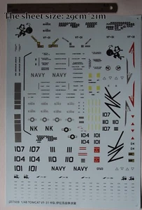 1/48 decals for TOMCAT VF-31 Iraq War (00760B) - Picture 1 of 1