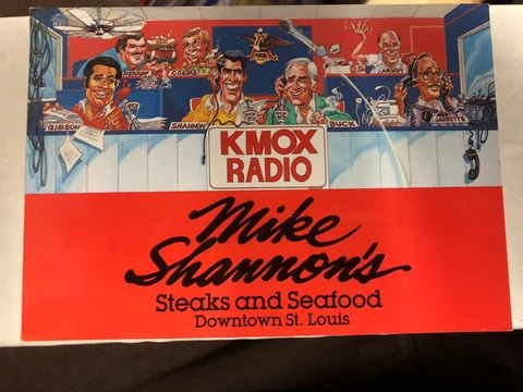 Mike Shannon Restaurant Promotional KMOX Postcard St Louis Cardinals MLB Cover