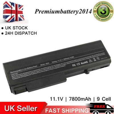 9 Cell Laptop Battery for HP Compaq EliteBook 8440p 8440w 6530b 6535b 6930p UK - Image 1 of 4