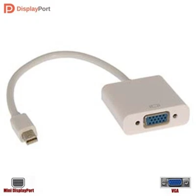 Mini DisplayPort MDP Male to VGA Female Active Adapter Converter For Mac PC - Image 1 of 2