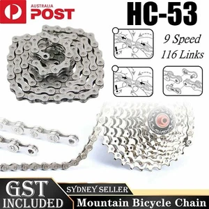 116 Links Bicycle Chain For CN-HC53 LX 9 Speed Deore Mountain Bike Chains AU - Picture 1 of 8