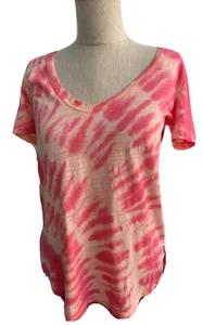 Victoria’s Secret Pink T Shirt V Neck Short Sleeve V Neck Cotton New XS - Picture 1 of 3