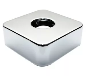 Verchromter Stahl 3/4" Kragen quadratische Rosenabdeckung Rosette 25mm Höhe - Bild 1 von 2