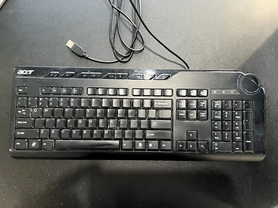 ACER SK-9625 Wired Keyboard QWERTY Multimedia & Volume Control Features USB - Image 1 of 4
