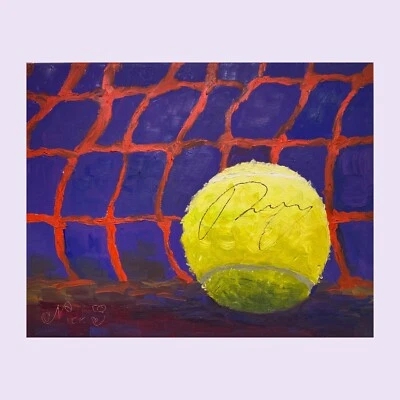 Unique Painting. Autographed by Andrey Rublev Tennis Celebrity. Sports Painting - Image 1 of 4