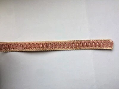 coupon de galon adhesif ancien rose saumon 3m x 14 mm NICOGALON - Photo 1/4