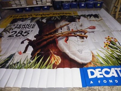 decathlon tennis prince basket sport * affiche publicitaire 4*3metres - Photo 1/3
