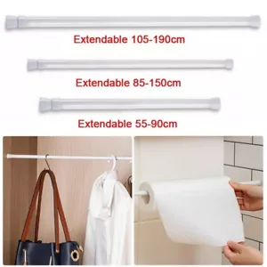 Spring Loaded Extendable Telescopic Net Voile Tension Curtain Rail Pole Net Rod - Picture 1 of 14