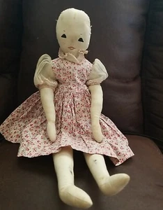 alles original, 30er Jahre Vintage, Edith Flack Ackley Handarbeit Stoff/Kirche Puppen. - Bild 1 von 9