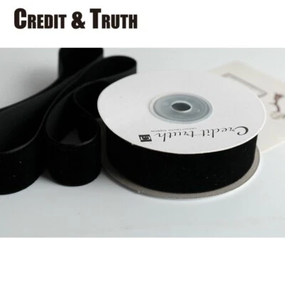 Vintage Velvet Ribbon Trim Single Face Velour Webbing Floral Craft DIY Material - Image 1 of 4