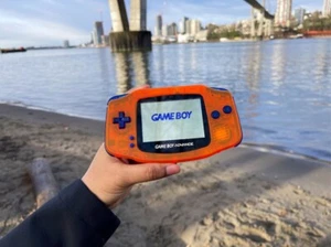 Custom Clear Orange Gameboy Advance Retro Gaming Console with IPS V2 & USB C Mod - Picture 1 of 4