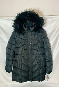 BINACL Women's Black Winter Warm Long Puffer Jacket Size Medium - Picture 1 of 8