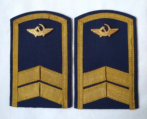 Soviet Shoulder boards Civil aviation USSR Airlines uniform pilot straps vintage - Picture 1 of 7