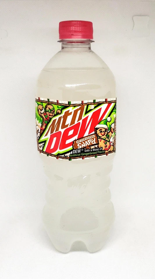 Mountain Mtn Dew Pan de Jengibre Snap’d Sellado 20oz Botella Limitada Vacaciones Caducado Foto 1 de 1