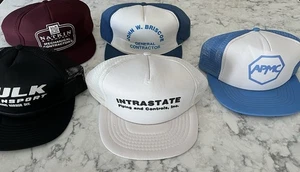Vintage Trucker Hats Lot Of 5 Foam Mesh SnapBack Caps Natkin Briscoe APMC - Picture 1 of 19