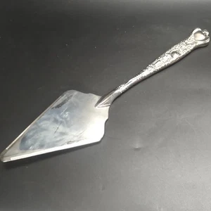 Unmarked Similar to Tiffany Vine Motif Tomatoes Silverplate ? Cake Server 12" - Picture 1 of 7