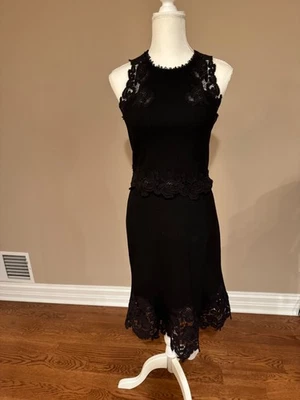 TRAJE ELEGANTE REBECCA TAYLOR NEGRO TALLA 4-6, IMPECABLE Foto 1 de 4