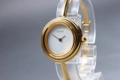 [Как есть] Gucci изменить безель 11/12.2 золото золотой ободок кварцевые женские часы - Изображение 1 из 4