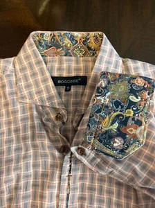 Bogosse Men’s Long Sleeve Flip Cuff Collar Accents Size XL 5 - Picture 1 of 7