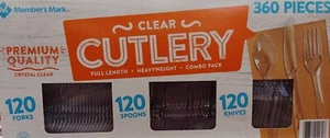 Member's Mark Clear Cutlery Combo Pack, 360 Count - Picture 1 of 2